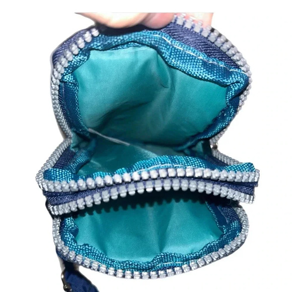 BAO BAO HUI Crossbody Women 7x4 Blue Purse Wallet Travel Bag W 3 Compartments - Picture 5 of 6